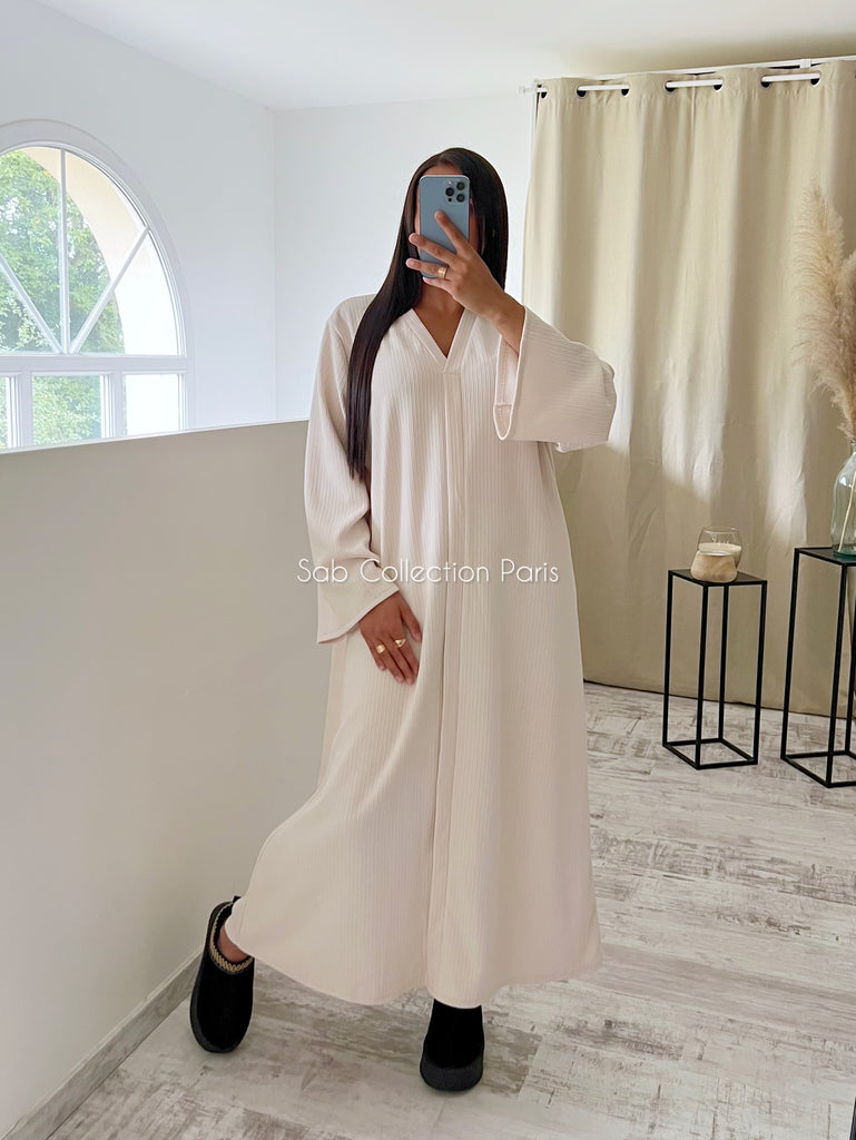 Robe Modest Velours Nude