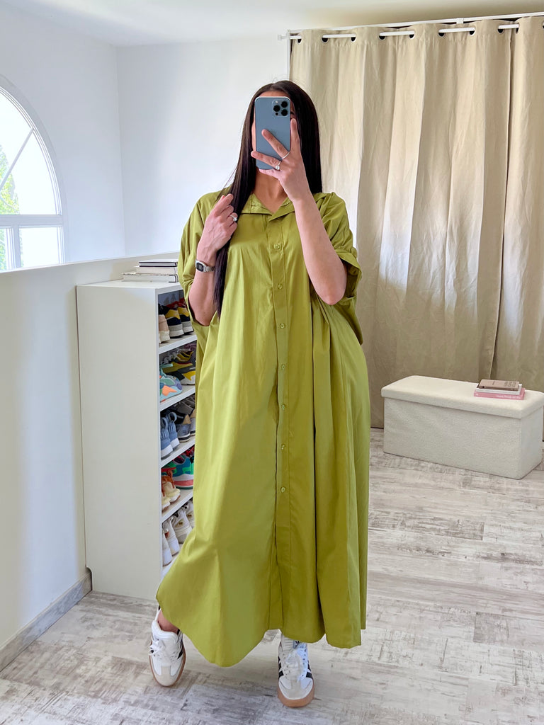 Robe Chemise Oversize Anis