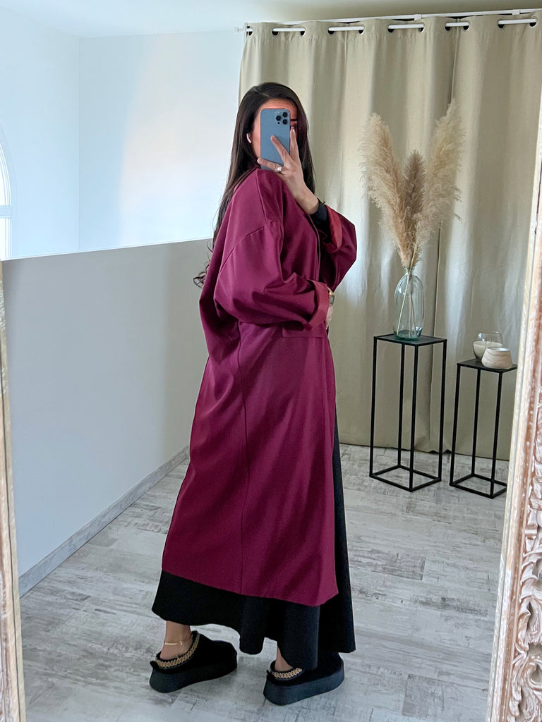 Blazer Oversize Long Bordeaux