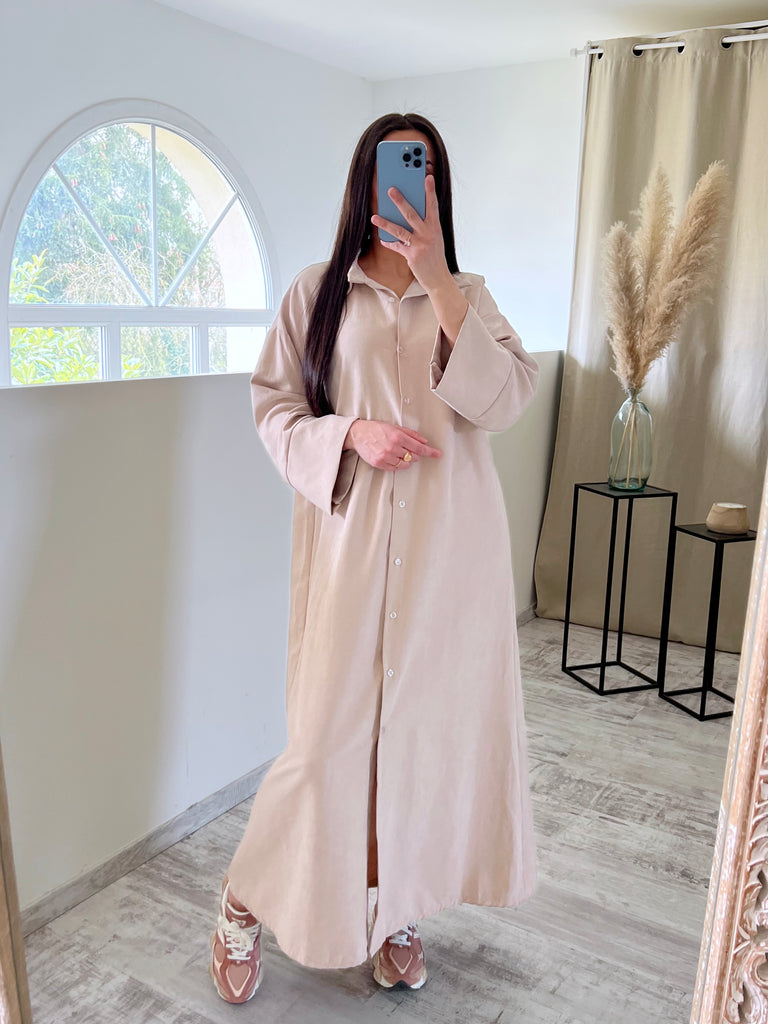 Robe Chemise Modest Beige