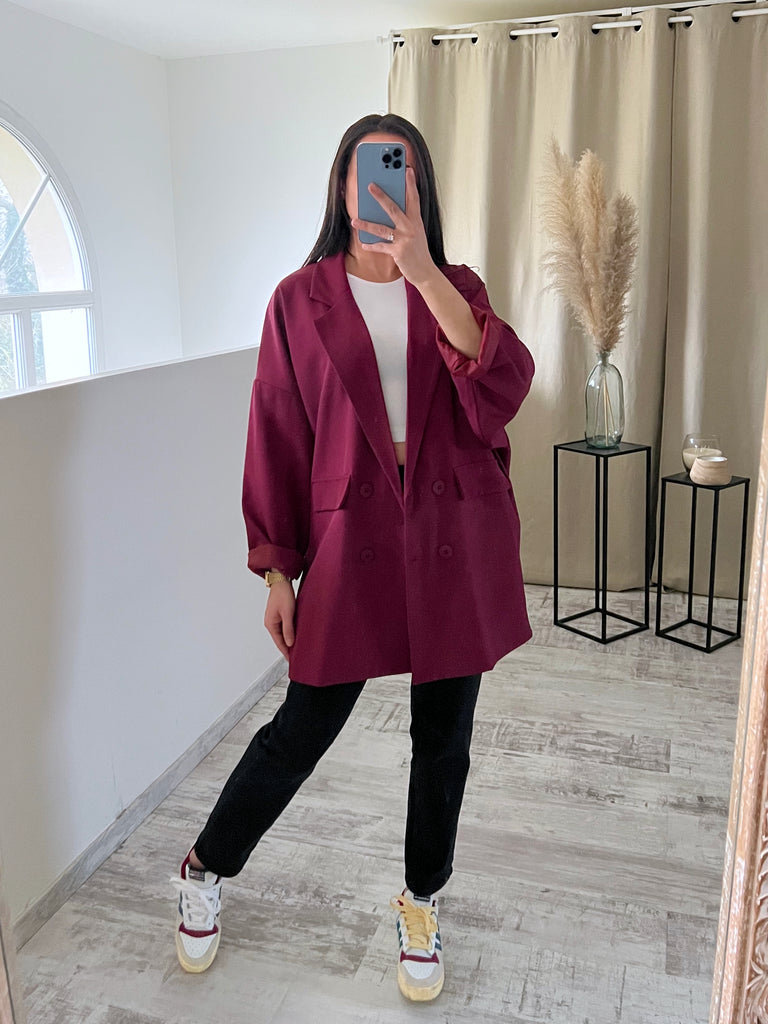 Blazer Oversize Bordeaux