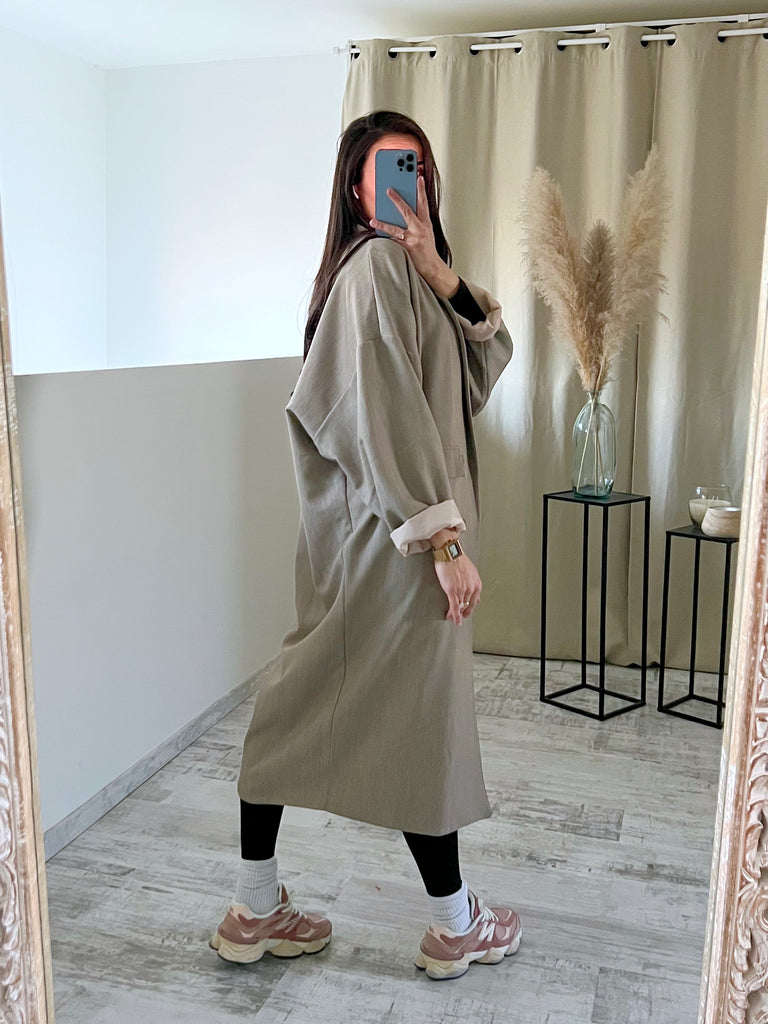 Blazer Oversize Long Taupe