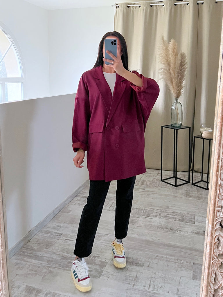 Blazer Oversize Bordeaux