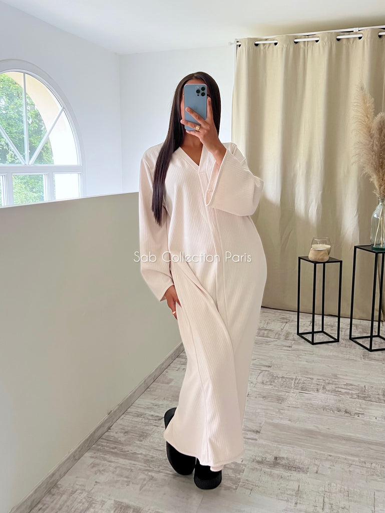 Robe Modest Velours Nude