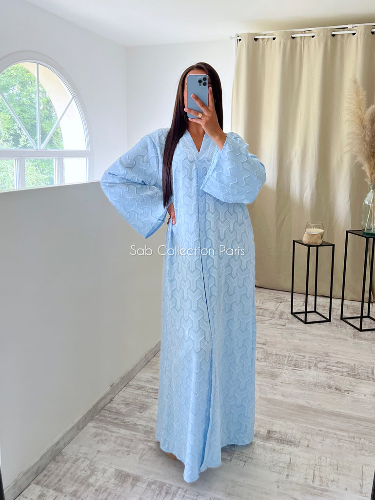 Robe À Effets Bleu Ciel