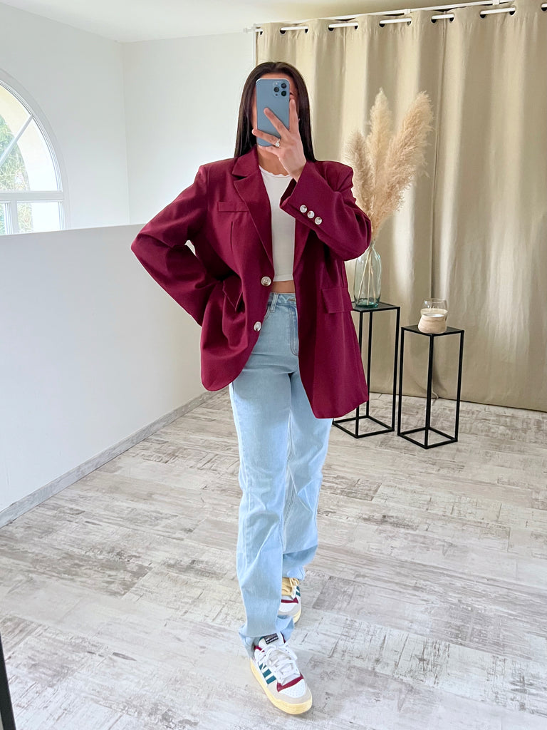 Blazer Boyfriend Bordeaux