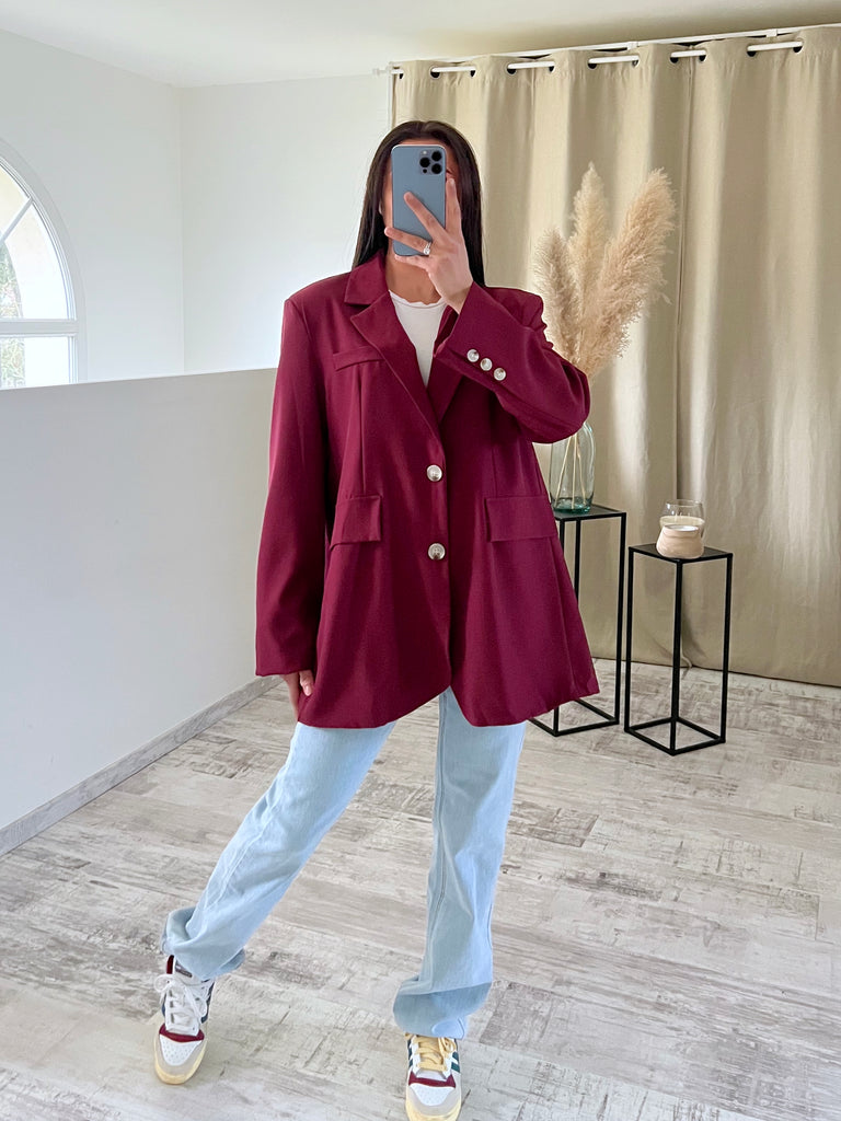 Blazer Boyfriend Bordeaux