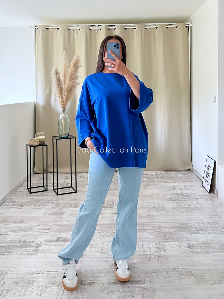 T shirt Oversize MODEST Bleu Roi