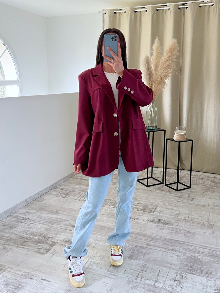 Blazer Boyfriend Bordeaux