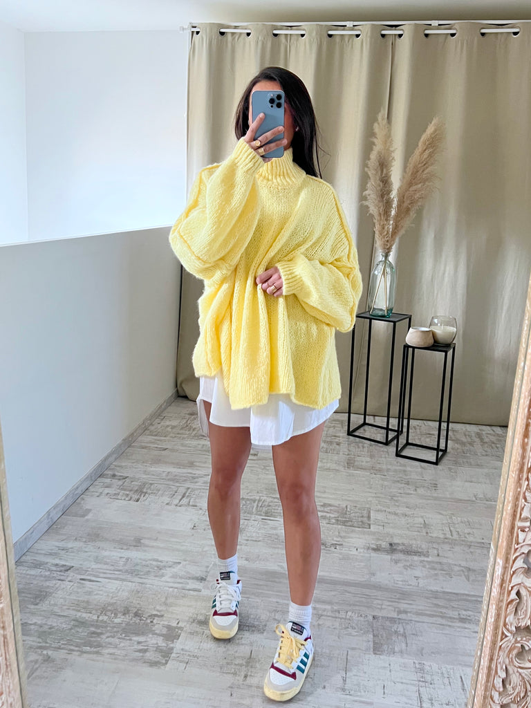 Maille Oversize Mohair Jaune