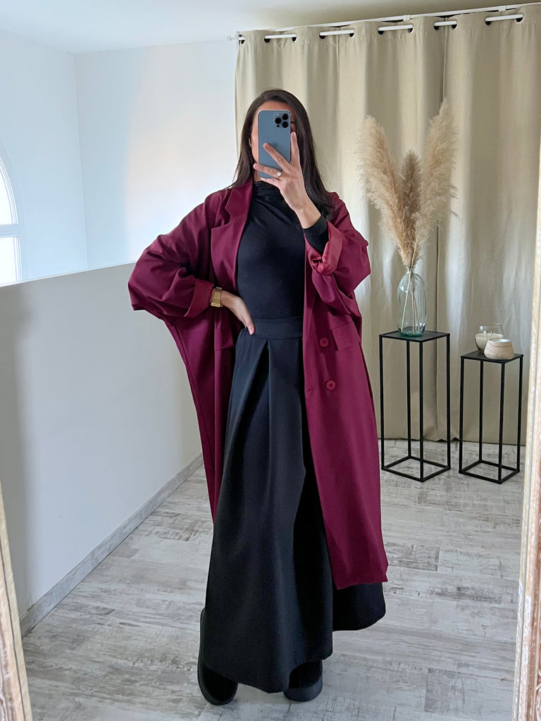 Blazer Oversize Long Bordeaux