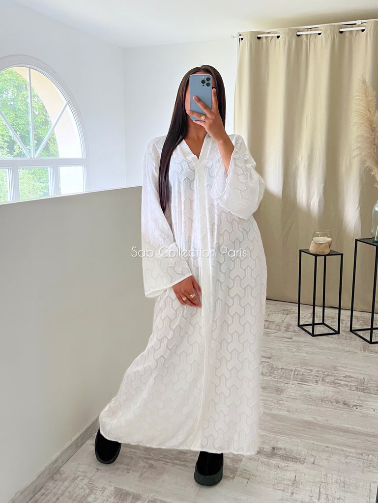 Robe À Effets Blanc