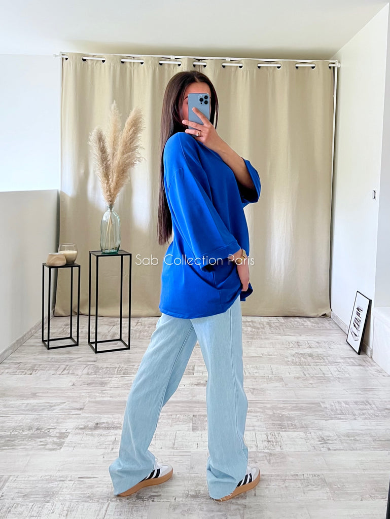 T shirt Oversize MODEST Bleu Roi