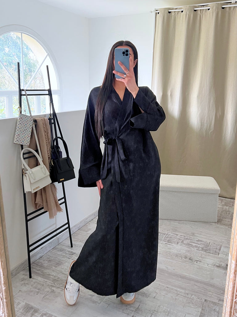 Robe Cache Cœur Délavée Noir