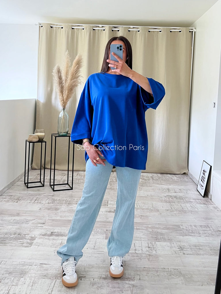 T shirt Oversize MODEST Bleu Roi